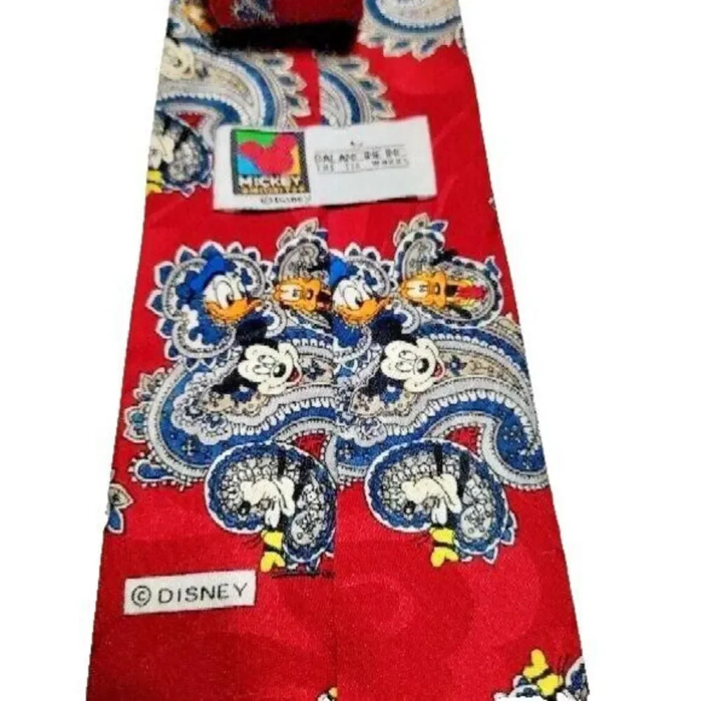 Walt Disney Studios Mickey &‎ Friends Paisley Necktie Nostalgic Art to Wear Tie